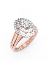 18K Gold & Diamond Ring For Women KRL10407